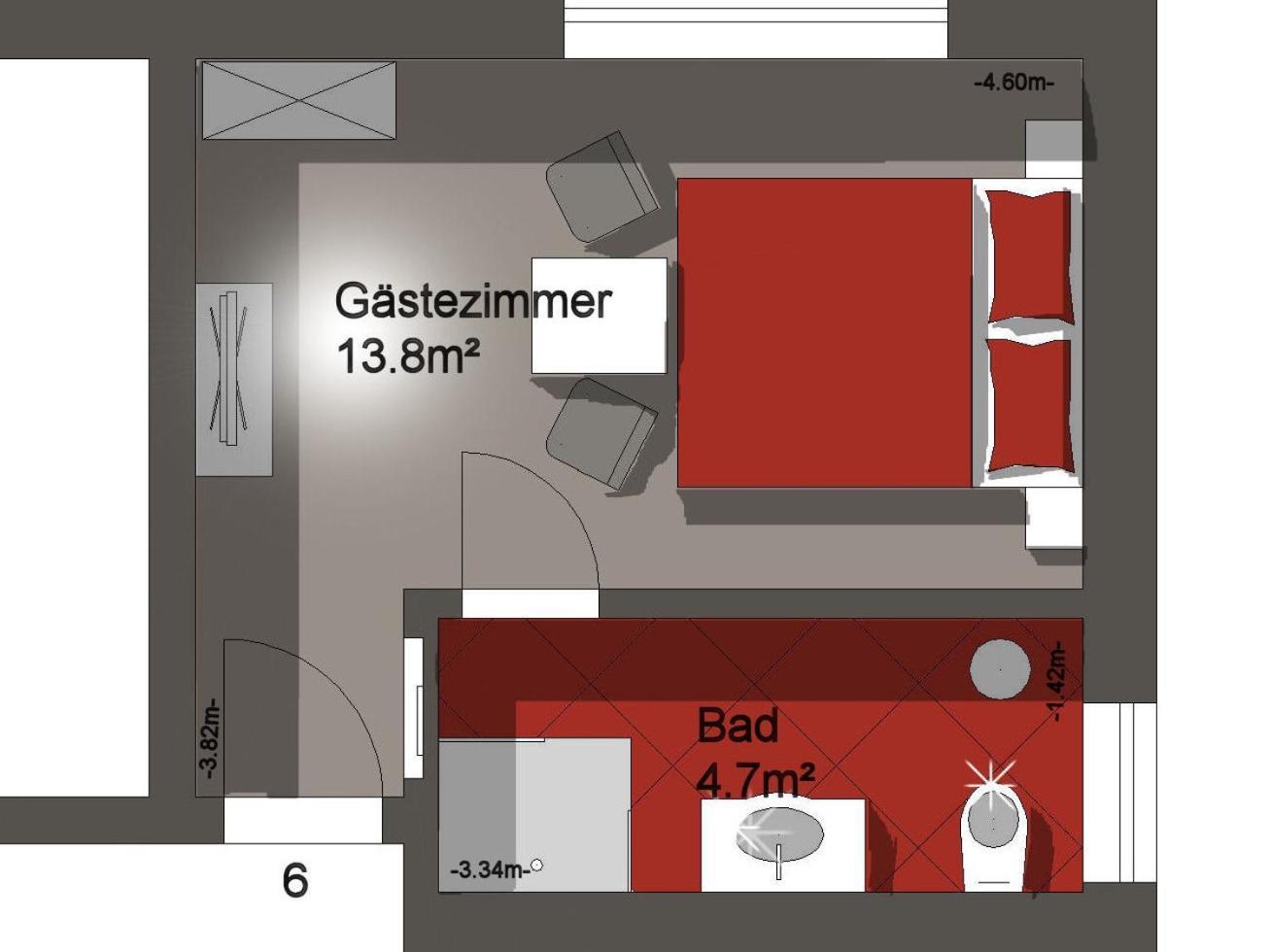 Pension Rüssel-Pub Sangerhausen Habitación foto
